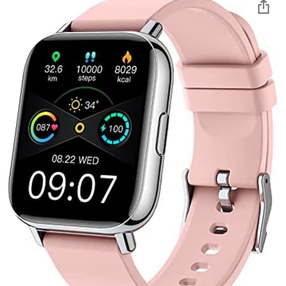 Pink smart watch
